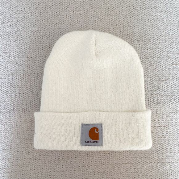 Carhartt White Speckled Knit Cuffed Stocking Cap Beanie - Picture 1 of 6